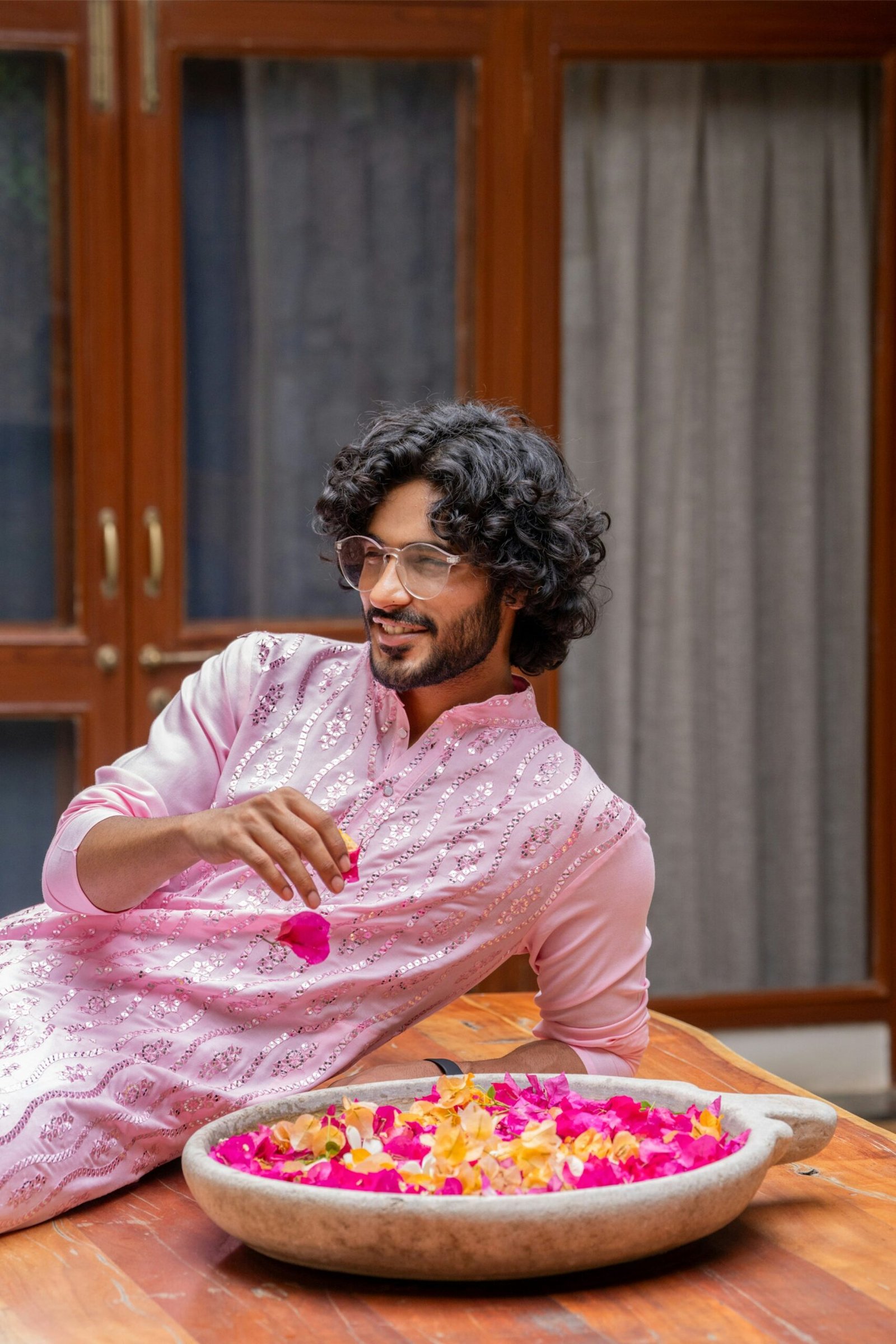 Off-White Chikankari Designer Kurta